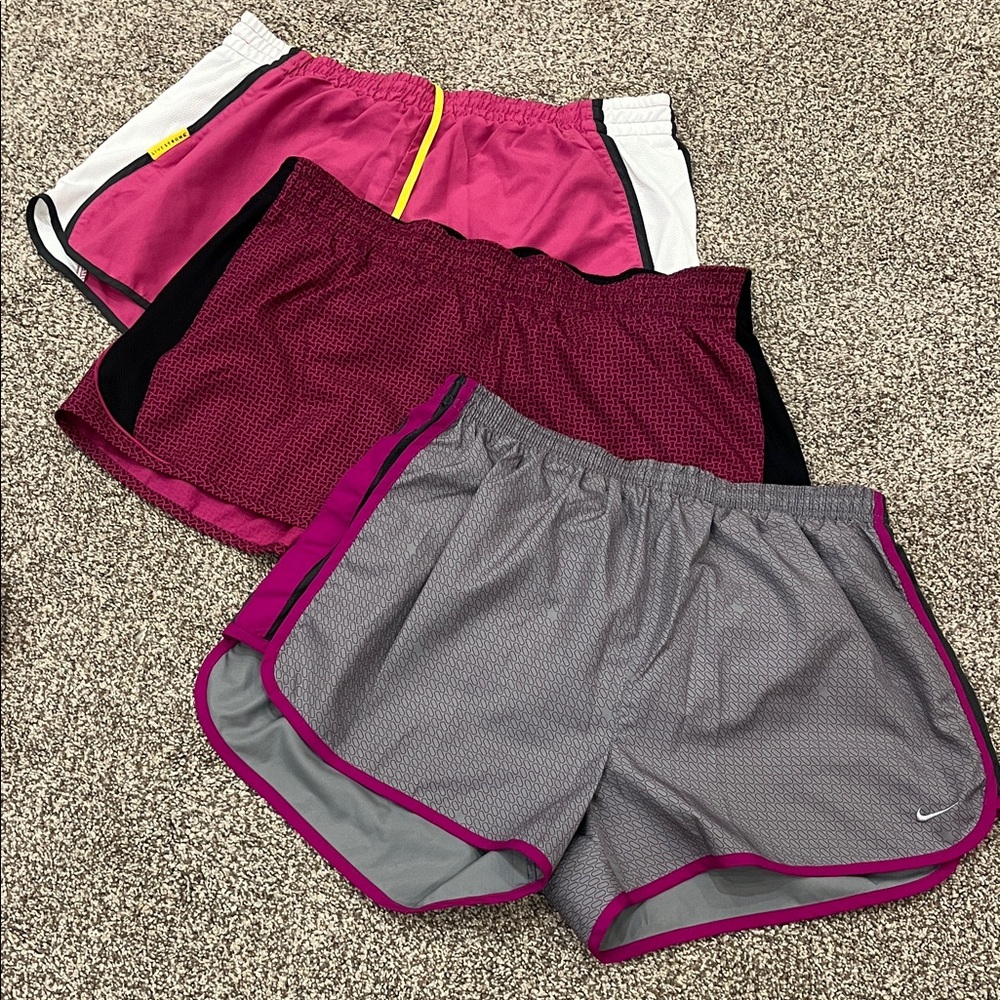 Nike Women's Athletic Shorts - Pink, Burgundy, Gray
